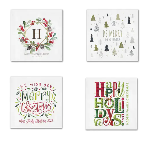 Personalized Christmas Napkins